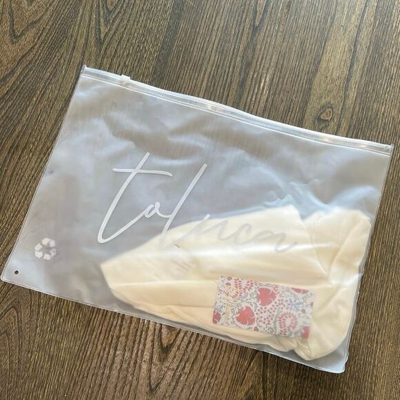 NWT Toluca Maria Tie Front Linen Swimwear Cover Up Short Sleeve Ivory Size S - Picture 2 of 7